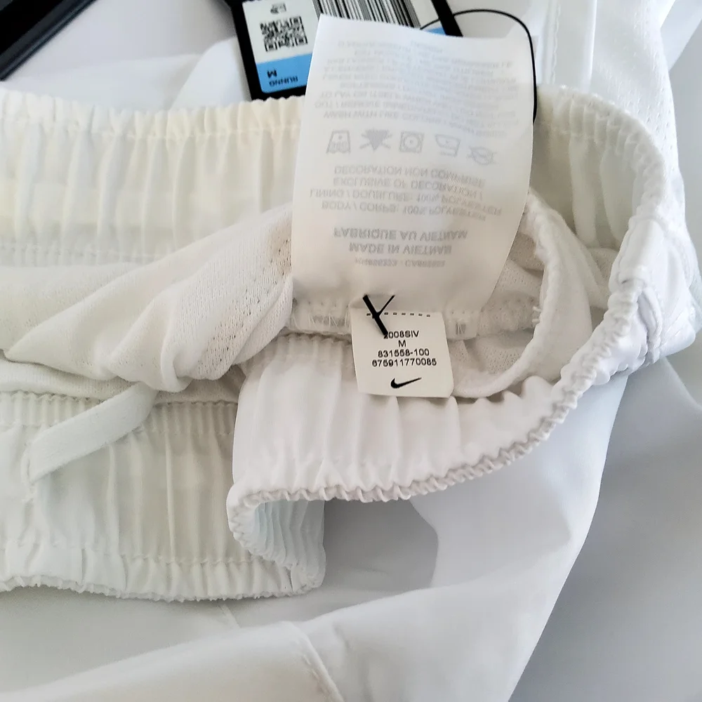 Nike White Athletic Shorts Lightweight Breathable , Size M